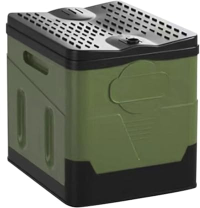 Toilettes portables pliables for voiture, poubelle réutilisable for en plein air, capacité de charge élevée, for le camping et la randonnée(Groen)