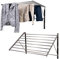 Brightmaison Wäscheständer, Edelstahl, robust, Wandmontage, faltbar, verstellbar, platzsparend, 6 m, 2 Stück