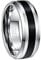 NUNCAD Herrnring Silber Schwarz 8mm Hochzeit Ring Verlobungsring Fashion Partnerringe Größe 63.4 (20.2)