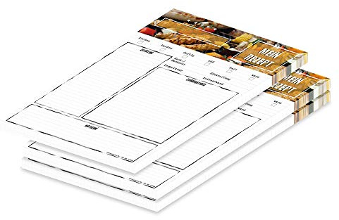PRICARO Rezeptblock BBQ, A4, 25 Blatt, 3 Stück