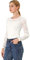 Allegra K Women's Long Sleeve Blouse Vintage Semi Sheer Puff Sleeve Elegant Lace Top White 12