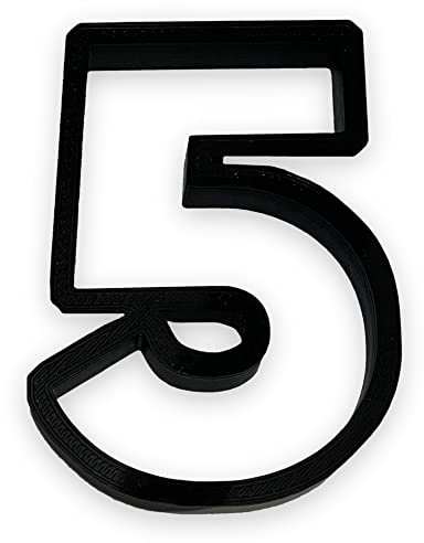 Ausstechform mit 5 Blockzahlen mit leicht zu drückendem Design (8,9 cm)