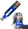 LaRoo Sicherheits LED Leuchtband für Hunde Katzen,LED Licht Blinklicht mit Klettverschluss, Einfach an Halsband Leine und Geschirr zu Befestigen, Wasserdicht Leuchtend Outdoor (Blau Leuchtband)