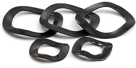 CONPHERON Rondella Elastica, Rondella Ondulata in Acciaio al Manganese, Rondella di Cresta a Tre Onde, M14x17x0.3mm,60 pcs