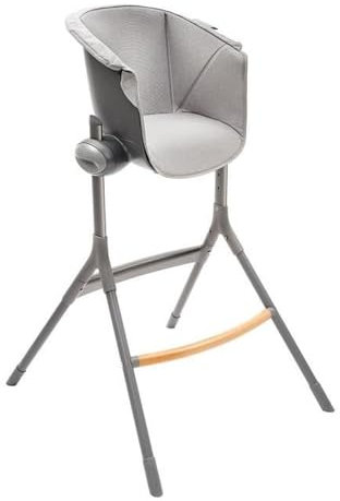 BÉABA, Cojin para trona de bebe Up & Down, Asiento textil, 6 meses a 3 años, Ultracómodo, fácil de mantener, Repelente al agua, Gris