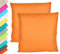 JACK 2er Set Outdoor Kissenhülle Kissenbezug 45x45cm Wasserfest Sitzkissen Lounge Kissen Garten Stuhl Lotus Effekt, Farbe:Orange