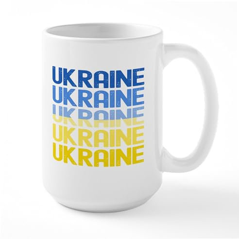 CafePress Ukraine Mugs 15 oz (444 ml) Ceramic Coffee Mug