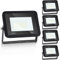 Ikodm Projecteur de projecteur à LED, 5 x 20W LED extérieur 1700LM, d'éclairage extérieur blanc chaud 3000k, éclairage extérieur extérieur étanche IP66, pour cour, garage, terrain de sport, etc.