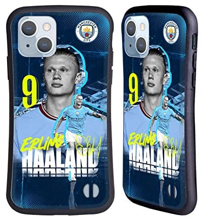 Head Case Designs Officially Licensed Manchester City Man City FC Erling Haaland 2022/23 First Team Hybrid Case Compatible With Apple iPhone 14