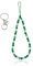 BEEFLYING Correas de muñeca con cordón para teléfono de piedra natural Colgantes de teléfono con piedras preciosas verdes Cuerda de cordón antipérdida para accesorios colgantes de teléfono con llavero