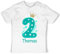 Baby T-Shirt Mädchen Jungen - 2. Geburtstag - Zahl Zwei mit Krone und Name zum Zweiten - 18/24 Monate - Weiß - Geburtstags Tshirt 2 Jahre t Shirt 2.Geburtstag t-Shirts Junge ich Bin 2ter Shirts