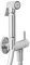 Inbagno Set doccetta igienica per WC e Bidet, idroscopino Shut-off Completo di Supporto con Rubinetto Arresto (Ottone Cromo)