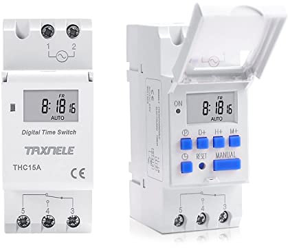 THC15A THC30A Relè Elettronico Digitale LCD Timer Din Rail 2 Fili Settimanale 7 Giorni Programmabile Interruttore Controllo 230 V AC (THC15A)