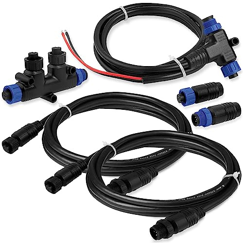 NMEA 2000 Starter Kit per elaborare la Rete NEMA 2K per Lowrance Simrad Garmin, Marine Grade NMEA 2000 Backbone Cavi Drop Cables T Terminatori