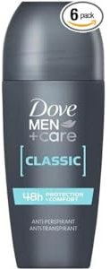 Dove Men+Care Classic Anti-Perspirant Roll On Deodorant with a long-lasting classic fragrance for 48 hour protection against sweat and odour 50 ml( pack of 6)