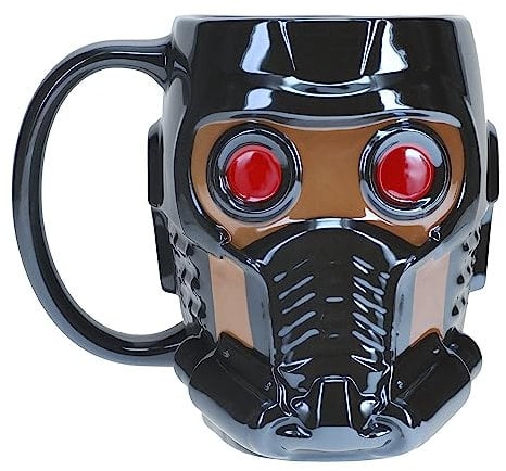 Paladone Mug 3D Starlord - Officiellement licencié, Tasse en céramique, Cadeau pour fans de Marvel, 550ml, Noir