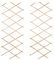 Treillis extensible en bois naturel pour plantes grimpantes, petites ou grandes, marron (2 grandes dimensions 180 cm x 90 cm)