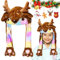 Weihnachtsmütze, Mütze mit Ohren, Nikolausmütze Plüsch, Weihnachtsmann Mützen, Mütze mit LED Lustiger Hut Kappe mit Beweglichen Ohren Santa Hat, Weihnachten Partyhut für Weihnachts Party Geburtstage