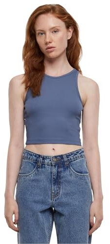 Urban Classics Damen Top Cropped Rib Top, Geripptes Top für Frauen, kurz geschnitten, Slim Fit, erhältlich in vielen Farbvarianten, Größen XS-5XL