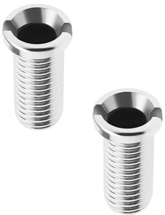 2 Stück Küchenspüle Korbschraube, M12 x 25mm Hohlschraube Spüle 304 Edelstahl Hohlschraube für Waschbecken Sieb Stopfen, Küche (Silber)