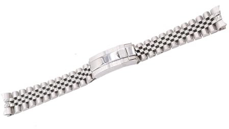 LUGEMA 20 Mm Edelstahl-Ersatzarmband For Armbanduhren, Jubilee-Armband Mit Oyster-Verschluss, Kompatibel Mit Rolex GMT Master II