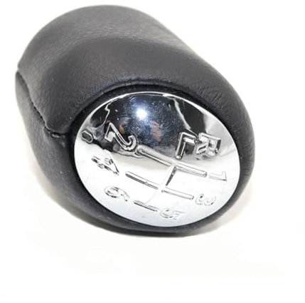 BIVVI 6-Gang-Auto-Shift-Schaltknauf mit Chromkappen aus echtem Leder für Renault Laguna II 2 mk2 2001 2002 2003 2004 2005 2006 2007