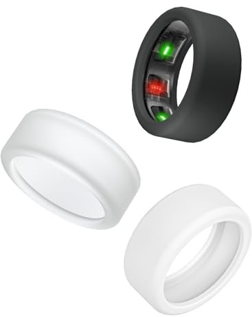 BandSmith Silikon-Ringabdeckung, kompatibel mit Oura Ringschutz, elastische Hülle für Oura Ring Gen 4/3 Workout – patentiert geschützt (schwarz + transparent + weiß, S für 678910)