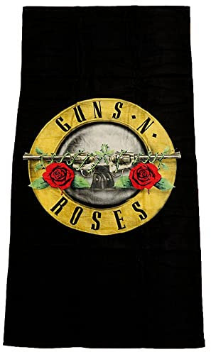 Guns N' Roses - Strandtuch aus Baumwolle (140 cm x 70 cm) (schwarz, gelb, rot), schwarz, gelb, rot, 140 cm x 70 cm