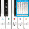 Piano Keyboard Sticker with Piano Chord Chart Poster, Removable Colourful Piano Keyboard Note Labels for 88/61/54/49 Key, Transparent Large Fat Letters Piano Stickers for Beginners