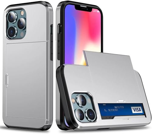 Beajew Coque Portefeuille pour iPhone X/iPhone XS avec Porte-Cartes, Étui de Protection Téléphone Double Couche Antichoc, Fente Cachée Coulissante, Antichoc TPU+PC Housse Portefeuille - Blanc