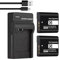 2500mAh Akku (2er-Pack) & USB-Ladegerät für Sony NP-BG1 NPFG1 NP-FG1 NPBG1 und für Cyber-Shot DSC-W120 W150 W220 DSC-H3 H7 H9 H10 H20 H50 H55 H70 DSC-HX7V DSC- C-HX30V DSC-HX9V DSC-HX10V DSC-HX5V