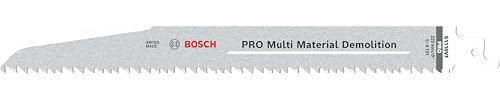Bosch 2x Lame de scie sabre PRO Multi Material S1110VF Demolition (pour Bois clouté, Bois de chantier, Longueur 225 mm, Professional Accessoire Scie sabre)