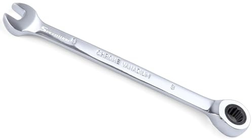 SPEEDWOX 8 mm Ratschenschlüssel, 72 Zähne, Ratschenschlüssel, Industriequalität, Zahnradschlüssel mit 12-Punkt-Design, Kastenendkopf, 72 Zähne, Ratschenringschlüssel für Projekte mit engen Räumen