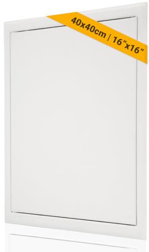 Proxinova Access Panel 400x400 mm - Steel Access Panel push Lock for Wall, Ceiling, Bath Panel, Outdoor and Indoor Inspection Hatch, Fuse Box Cover, Wires, Meters - Fits Flush to Surfaces