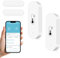 LURICO Hygromètre WiFi Thermomètre intérieur extérieur Compatible avec les haut-parleurs Alexa et Google Capteur de température et d'humidité avec télécommande App Moniteur d'hygromètre intelligent