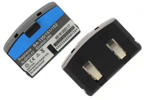 Akku für Sennheiser BA150 BA151 BA152, Sennheiser A200. HDI302, HDI380, HDR4. HDR6, HDR30TV IS150, IS300, IS380, RI50, RI55, RI150 Set250 Set810 Headset Kopfhörer Accu 2,4V 80mAh