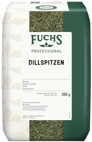 Fuchs Professional - Dillspitzen | 0,3 kg im großen Beutel | Ideal zu Saucen, Gemüse- oder Fischgerichten | Für Großverbraucher, Restaurants und Gastronomie