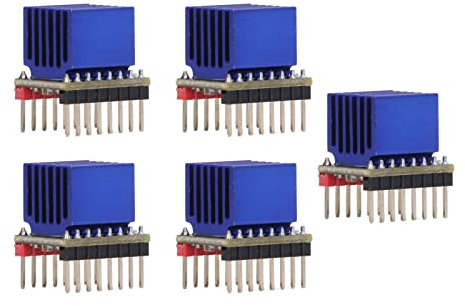 5 Sätze Stepper Motor Treiber Ultra Silent 2.5A UART NEMA17 STEP MODUL TMC2208 3D-Drucker-Treiber V1.2 mit Kühlkörper für Controller-Mutterbretter Rampen 1,4 MKs Gen Mega I3