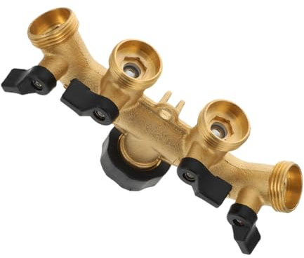 CIYODO Estensibile da 3/4 Connettore per Tubo Flessibile A Doppia Via Divisore per Tubo da Giardino Regolabile Raccordi per Rubinetto A 4 Vie
