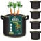 My Garden Grow Bags 10 Litre Fabric Planter Pots with Handles 320g Thickened Nonwoven Breathable Growing Bags for Vegetables, Herbs, Flowers, Tomatoes, Potatoes & Fruits (5, 10 Litres)