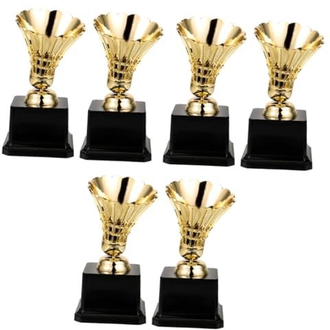 TOYANDONA 3 Sätze Badminton-trophäe Pokal Für Den Kinderwettbewerb Trophäendekor Badminton-wettkampftrophäe Trophäe Kindergarten-trophäen- Große Trophäe Plastik 2 Stück * 3