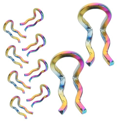 ADOCARN 10pezzi Clip Sicurezza Pin Freni Bici Corsa in Lega Titanio Fissaggio Stabilità Antiscivolo Per Pin Pattini Freno Mountain Road Accessori Ciclisti Resistente e Facile Sostituzione