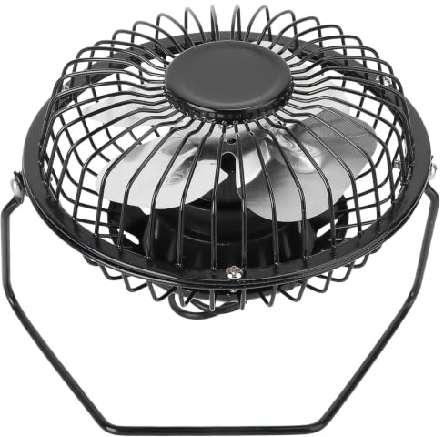 LABRIMP Ventilador Solar de Portátil con Panel Solar para Camping y Exterior Mini Ventilador Negro