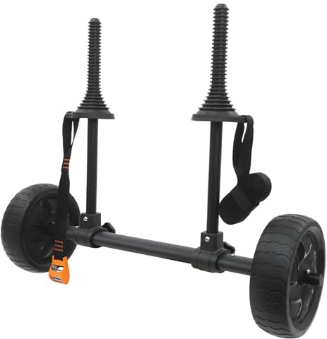 Kajakwagen Abnehmbar Kanuwagen aus Alu Transportwagen für Boote, Kanus, Kajaks und Surfboard 6-28cm Verstellbar mit Zwei 20cm Rädern