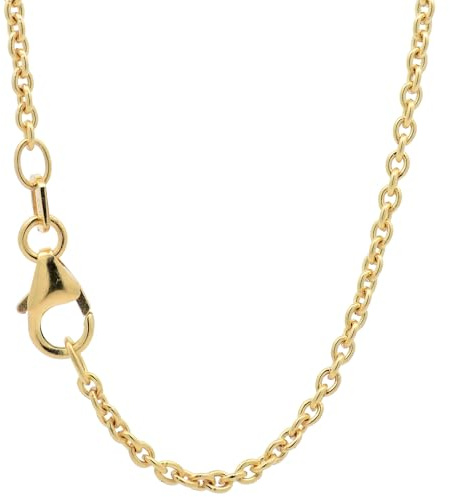 Goldkette Ankerkette rund edle Halskette massiv 333-8 Karat Gold, Länge:36 cm, Kette_Breite:1.8 mm
