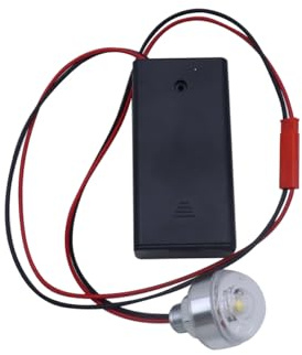 Riven AA-Batteriehalter Mit Mini-Licht Und Schalter Puppenhaus-Beleuchtungsset, Betriebene Miniaturlichter, 3V-Batteriebox (Warmes Licht))
