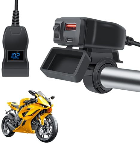 USB Steckdose Auto Ladegerät mit Schalter, 12v-24v USB C Auto Ladegerät, Pd&qc3.0 USB Adapter Auto, Wasserdicht Kfz Zubehör Mit Switch Adapter Für Wohnmobil, Boot, Motorrad, Yacht