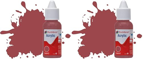 Humbrol Model Paint - DB0073 No 73 Wine - Matt (14ml), Acrylic for Models, Plastic, Metal, Wood, Glass, Ceramics and More, Touch Up Coat - Hobby Bottle for Craft Kits (Pack of 2)