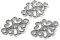 Filigrane Verbinder in silberfarben platiniert 12 Stück von Vintageparts DIY-Schmuck