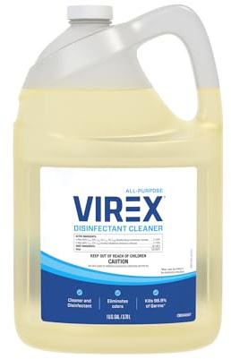 VIREX CBD540557 All Purpose Disinfectant Cleaner - Kills 99.9% of Germs and Eliminates Odors, Ready-to-Use Liquid Refill, Lemon Scent, 1-Gallon